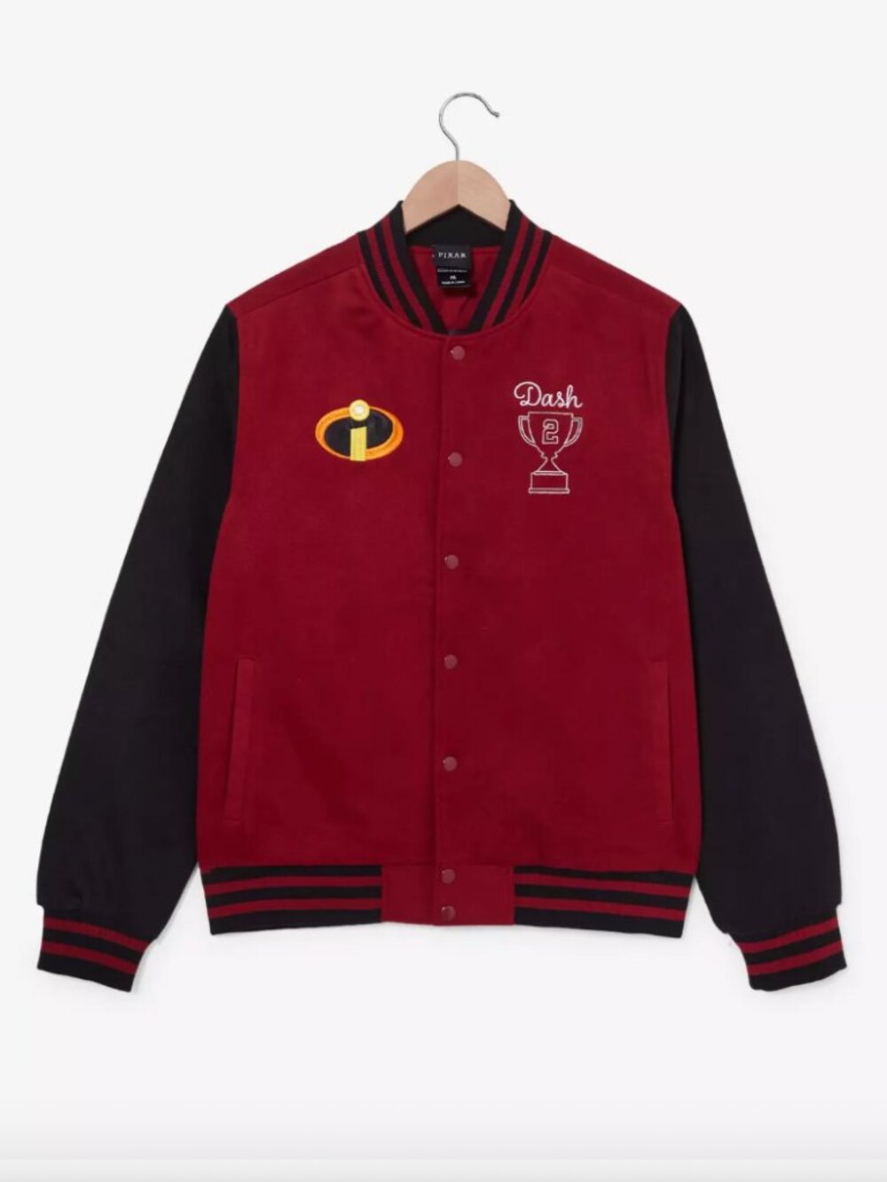 Disney Pixar The Incredibles Dash Parr Logo Varsity Jacket